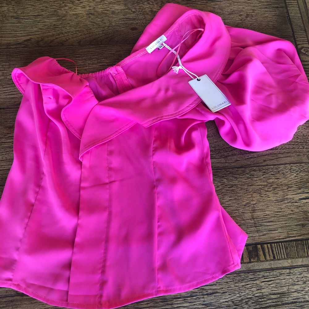 Bright pink boutique blouse